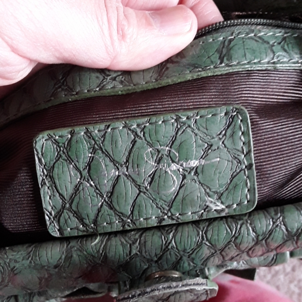 🍒Jessica Simpson green alligator purse - Picture 3 of 4